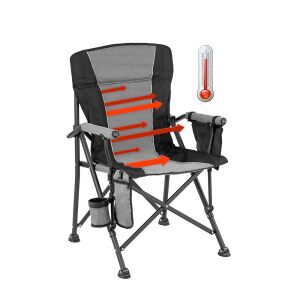 Leziter Premium fűthető karfás horgász szék pohártartóval szürke 144096031 - Horgászat