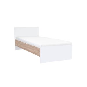 Miami egyszemélyes ágy 90x200 cm fehér-sonoma tölgy 144097728 - Ágy