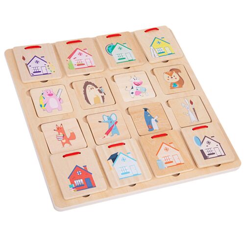 Hol bújt el, nyitogatós logikai fajáték 144100924