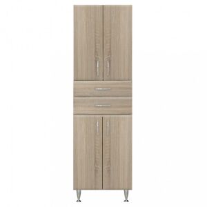 Bianca Plus 60 magas szekrény 4 ajtóval, 2 fiókkal, sonoma tölgy színben 144101874 - Bútor