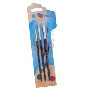 Ecsetkészlet, no 2-6-10, fa PULSE, lapos 144102262 - Iskolai ecset