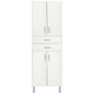 Nerva 60 magas szekrény 4 ajtóval 2 fiókkal fehér 144102351 - Bútor