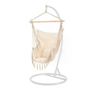 Puerto függőszék állvánnyal bézs-fehér 144102383 - Kerti bútor