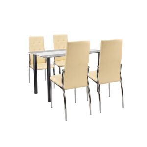 Lara 4+1 étkező garnitúra bézs 144102588 - Étkezőgarnitúra