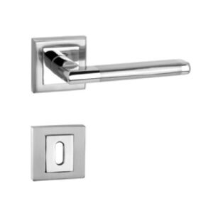 Inox négyzetrozettás BB kilincs 144102966 - Ajtógomb & Kilincs