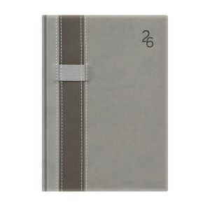 Kalendart Vario 2026 V021 A5 napi beosztású szürke-sötétszürke határidőnapló 144103817 - Naptár