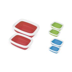 BETA MINI MŰANYAG ALOMTÁL KERETTEL - vegyes szín 43x31x12cm 144104683 - Macska alomtálca