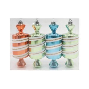 Narancs-kék-zöld szaloncukor karácsonyfadísz 144107173 - Szezonális dekoráció