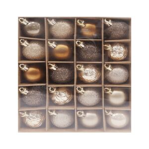 Vegyes barna-arany karácsonyi gömbök