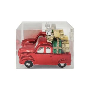 Piros kisautó karácsonyfadísz 144107201 - Szezonális dekoráció