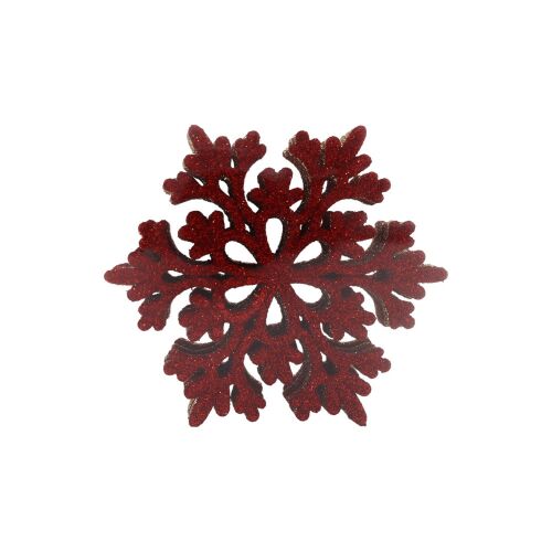 Piros csillogó hópehely karácsonyfadísz 144107203