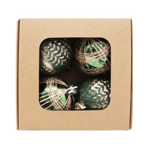Zöld-arany karácsonyi gömbök 144107204