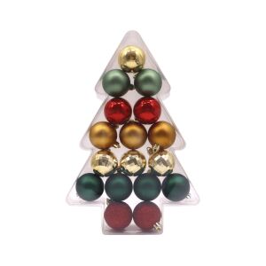 Vegyes piros-zöld-arany karácsonyi gömbök 144107208 - Szezonális dekoráció