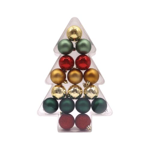 Vegyes piros-zöld-arany karácsonyi gömbök 144107208