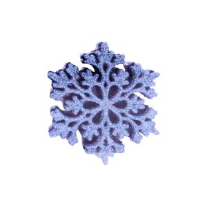 Kék-ezüst csillogó hópehely karácsonyfadísz