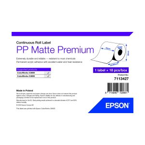 Epson 7113427 nyomtató címke Fehér Öntapadós nyomtatócimke 144109084 - Irodai papíráru
