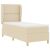 vidaXL Boxrugós ágy fejtámlával Krém 200 x 80 cm szövet 164726275