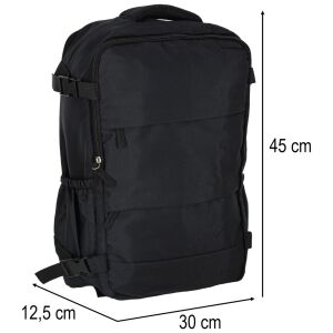 Utazó hátizsák, fekete - 45x30x12,5cm 144112230 - Utazótáska