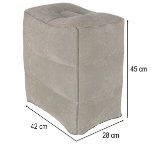 Felfújható lábtartó puff, szürke - 45x28x42cm 144112348 - Lábtartó, puff