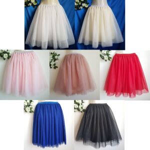 ESKÜVŐ ASZ29E - 5 rétegű piros midi tüll szoknya 144114402 - Lovaskate