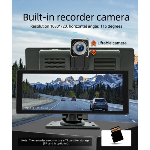 ILIKE 10.26 inch player auto MP5 cu cameră de bord încorporată