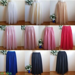 ESKÜVŐ ASZ36 – 5 rétegű hosszú tüll szoknya - több színben 144114538 - Lovaskate