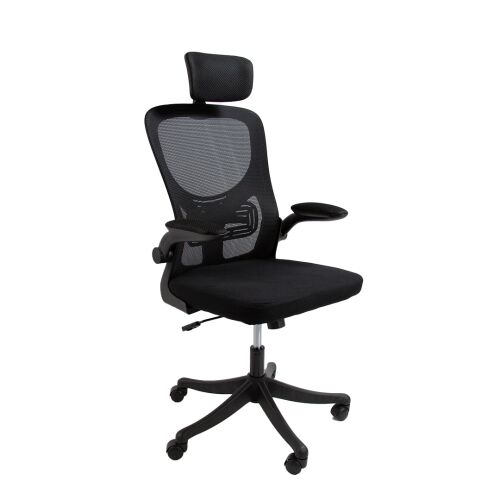 Ergonomikus APA PRO fekete irodai szék fejtámlával 