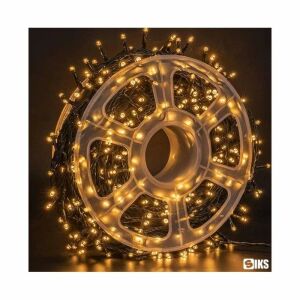 SIKS Lineáris karácsonyi telepítés, beltéri/kültéri, 30 m-es tekercs, 8 lámpakészlet, meleg fehér, fekete drót 144116403 - Fényfüzér