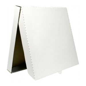 Fehér pizzásdoboz, 320 x 320 x 35 mm, mikrohullámú sütő E 400g/m2 144116781 - Kartondoboz