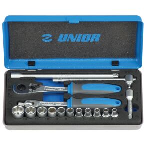 188BI Комплект глухи ключове 1/4'' в метална кутия 144119377 - Сортер за инструменти и части, Набор от инструменти, Стълба и изпълнител, Индустриална система от рафтове и Батерия и зарядно устройство за инструменти