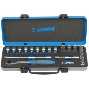 Trusa capete chei tubulare 1/2'' in cutie metalica 144119459 - Seturi scule
