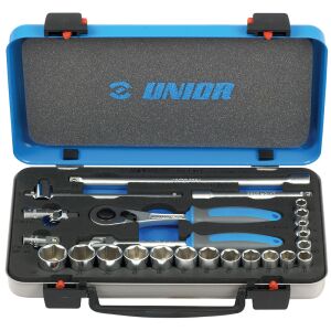 Комплект вложки 239A 3/8'' 6-22/24 бр. 144119852 - Сортер за инструменти и части, Набор от инструменти, Стълба и изпълнител, Индустриална система от рафтове и Батерия и зарядно устройство за инструменти