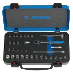 188C Trusa capete chei tubulare 1/4'' in cutie metalica /33 pcs 144119930 - Seturi scule și Scari