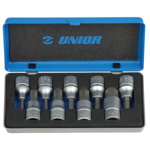 Trusa capete chei tubulare cu profil hexagonal 1/2'' in cutie metalica 144120064 - Seturi scule și Scari