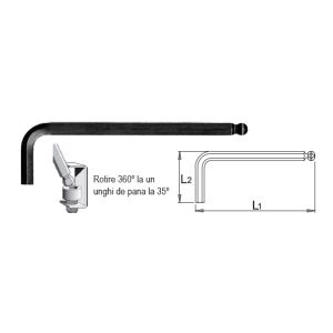 Sechskant-Steckschlüssel mit Kugelkopf, DIM 17 144120156 - Innensechskantschlüssel