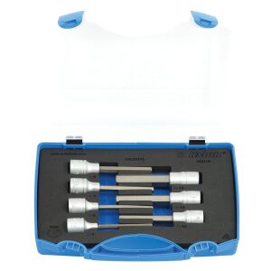 Trusa de capete chei tubulare cu profil hexagonal lungi 1/2'' in cutie de plastic 144120216 - Seturi scule și Scari