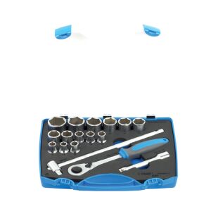 Trusa capete chei tubulare 1/2'' in cutie de plastic 144120243 - Seturi scule și Scari