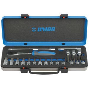 Trusa capete chei tubulare 1/2'' in cutie metalica 144120367 - Seturi scule și Scari