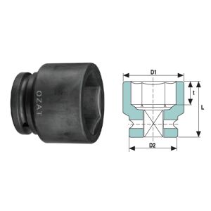 Cap cheie tubulara de impact 1'' 6 laturi, scurt 59 144120871 - Unelte de mână