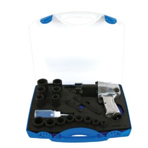 1565 Zestaw pistoletu pneumatycznego i nasadek 1/2'' w plastikowym pudełku / 20 sztuk - 615516 144121255 - Akcesoria do narzędzi pneumatycznych