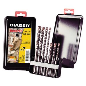 Truse burghie SDS-plus pentru beton cu armatura Booster PLUS 7 piese 144121276 - Accesorii pentru unelte