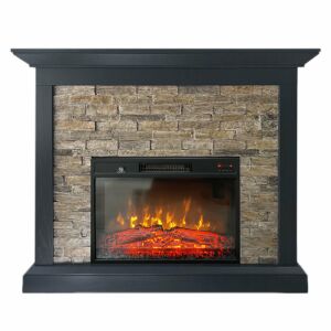 Електрически камини ElectricSun CHALET Stone, със звуков ефект, 3 цвята, WI-FI връзка с приложение, L115xH96cm 144121565 - Електрическа камина