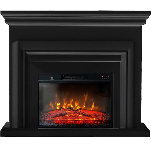 Elektrokamin SONIA Schwarz Matt ElectricSun Elektrischer kamin, mit Soundeffekt, mit App, 3 Farbeinstellungen, B120xH102cm 144121580