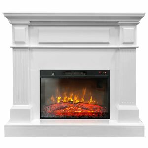 Elektrokamin mit heizung ElectricSun TUX weiß Elektrischer kamin, mit Soundeffekt, mit App, 3 Farbeinstellungen, B110xH102cm 144121835 - Elektrische Kamine