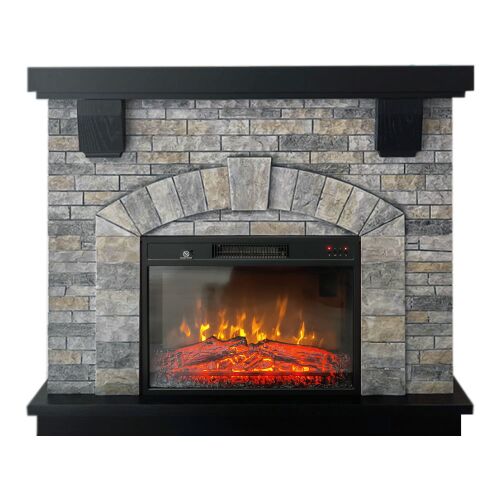 Električni kamin s izgled kamena, ElectricSun GREYSTONE, s grijanjem, s plamenom u 3 boja, sa zvukom, s daljinskim upravljačem i WiFi APP, Š115xV102 cm 144121949