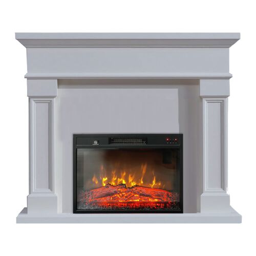 Električni samostojeći kamin, ElectricSun MARISA Bijela, s grijanjem, s plamenom u 3 boja, sa zvukom i mobilnom aplikacijom, Š120xV102 cm 144121936