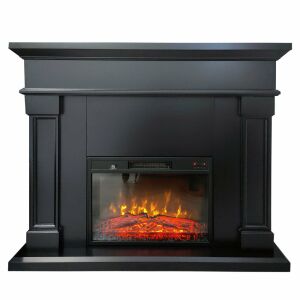 Električni samostojeći kamin, ElectricSun MARISA Crni Mat, s grijanjem, s plamenom u 3 boja, sa zvukom i mobilnom aplikacijom, Š120xV102 cm 144122001 - Kamin