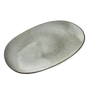 BASIC NATURE Beige Kerámia Tál 36x22x4cm - Elegáns Tálalóedény