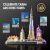 CubicFun Dubai Arhitectură Puzzle 3D cu lumini LED, cu Burj Khalifa, Burj Al Arab, Emirates Towers și Atlantis the Palm