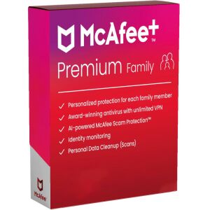 McAfee+ Premium Family Security (6 felhasználó / 1 év) (EU) 144145473 - Szoftver